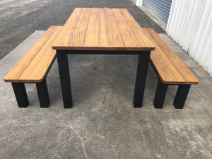 Outdoor Table with Bench seats